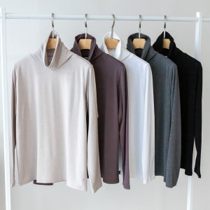 [1+1]자체제작 겨울 스판 기모 빅사이즈 여자 목폴라 이너티셔츠 L XL