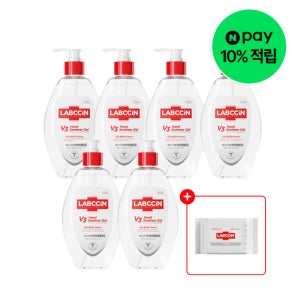 [본사배송] 랩신 손소독제 새니타이저 겔 500mlX6개+손소독티슈 20매