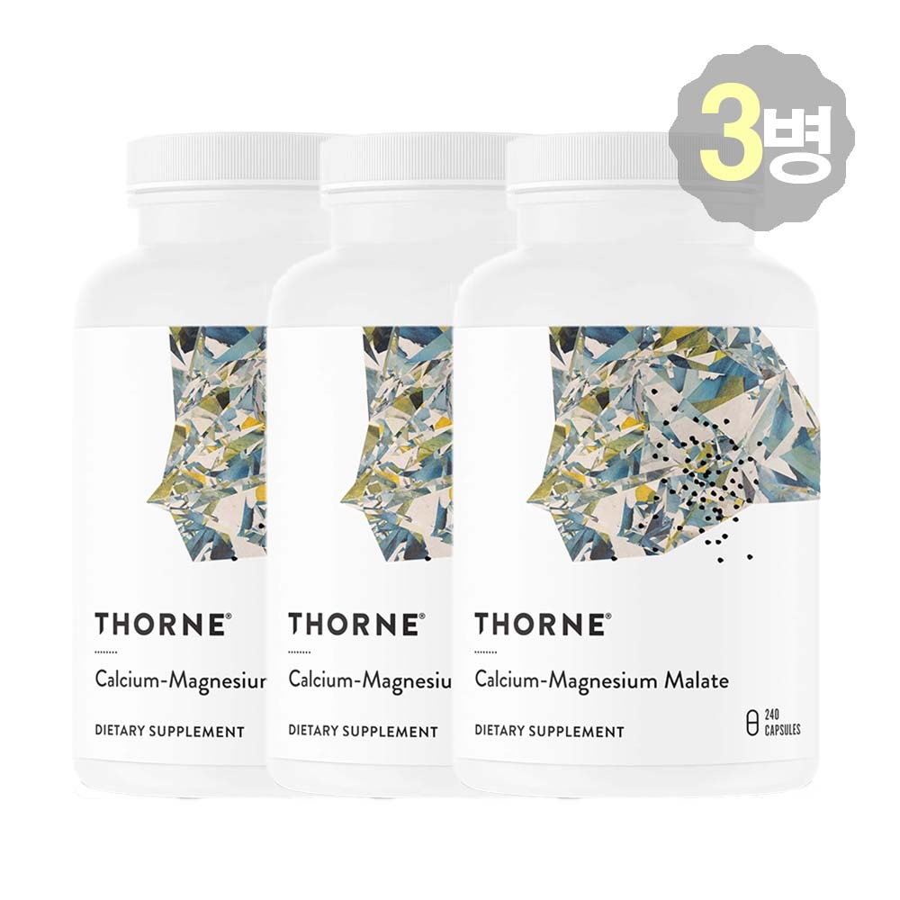 2+1 Thorne 쏜리서치 <b>칼슘 마그네슘 말레이트</b> 240정 쏜땡땡땡 마그네슘 말레인산