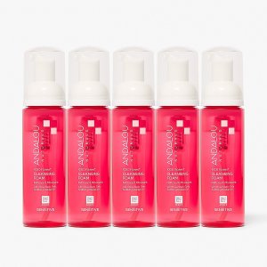 안달로우 천송이 로즈버블액션 민감성 피부 저자극 약산성 데일리 클렌징폼 163ml, 5개
