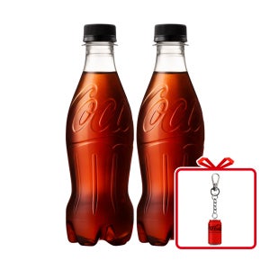 (공식) 코카-콜라 제로 라벨프리 PET 370ml 24개 + 코카콜라 제로 키링 (옵션선택)