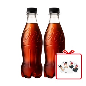 (공식) 코카-콜라 제로 라벨프리 PET 370ml 24개 + 뷔 포토엽서 (옵션선택)