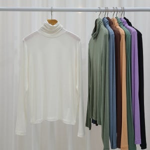 여성 목폴라 니트 쫀쫀 이너 데일리 폴라 니트 티셔츠 8 color