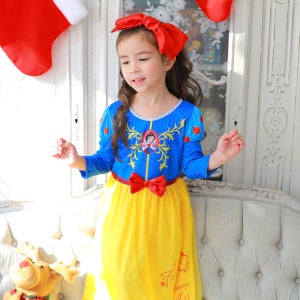 기본형 백설공주 긴팔 공주 드레스 아동 여아 유아 어린이 원피스