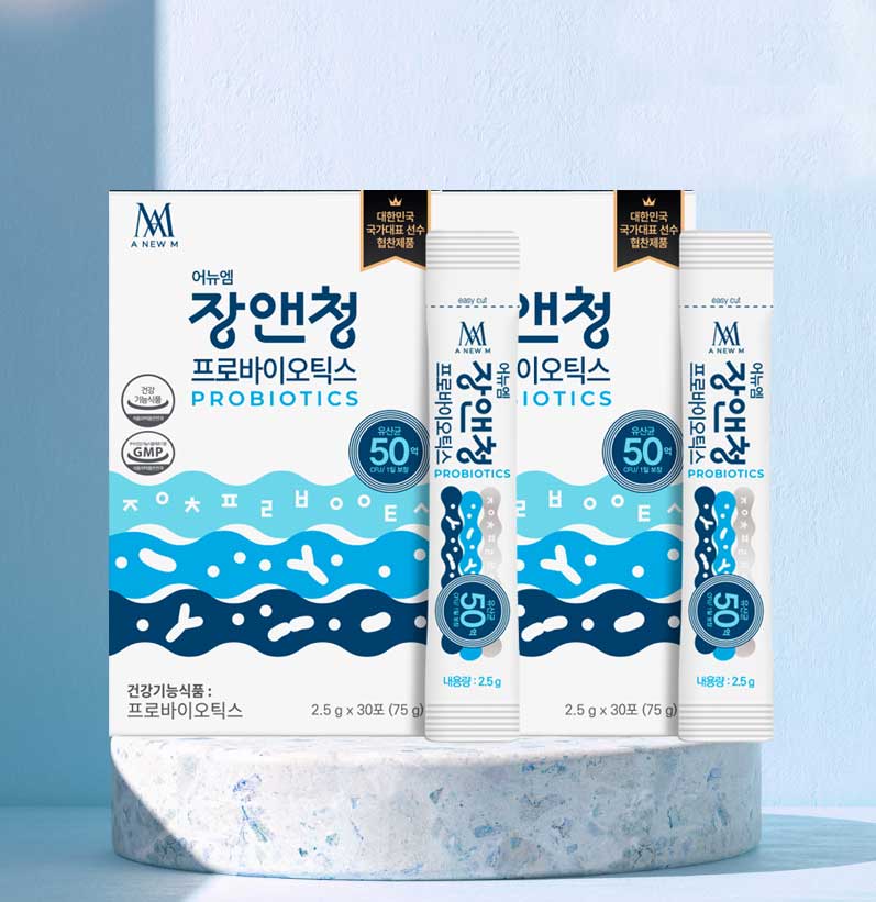 어뉴엠 <b>미애부</b> 장앤청 <b>프로바이오틱스</b> 2.5g 30포 x 2통