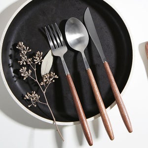 벨류세라믹 우드커트러리 원목수저 양식기 디너세트 티스푼 티포크