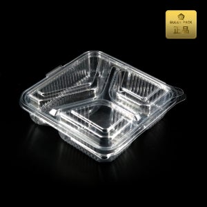 일회용3칸반찬용기 원터치사각 400세트(JS-15153)