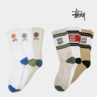 STUSSY 스투시 3켤레 멀티컬러 스투시 양말 2종