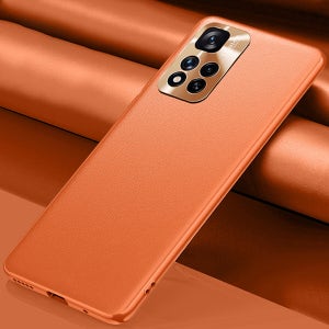 샤오미홍미노트11프로 메탈 렌즈보호 커버 가죽 핸드폰 케이스