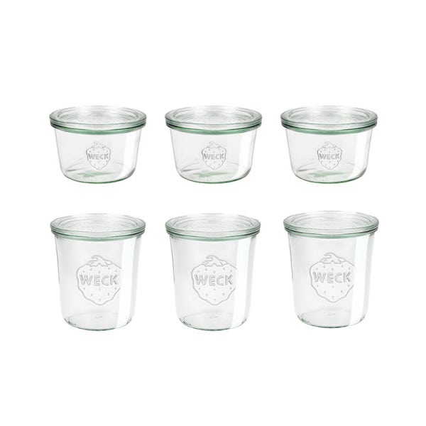 WECK 몰드 580ml WE742+몰드 370ml WE741 6개 세트