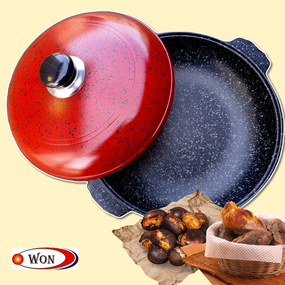 무수분팬 군고구마 고구마 굽는 군밤 만능 직화 전골냄비 요술팬 26cm