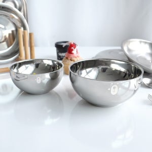 베어 스텐 이중 공기 대접 세트 아기 유아 이유식 그릇 밥그릇 국그릇 간식볼 식기세트