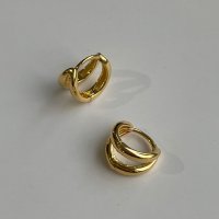 메리코코 192-2 Gold bon earrings 925 silver