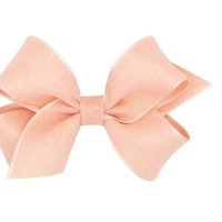 위원스 Wee Ones Girl’s Canvas Linen Overlay Hair Bow