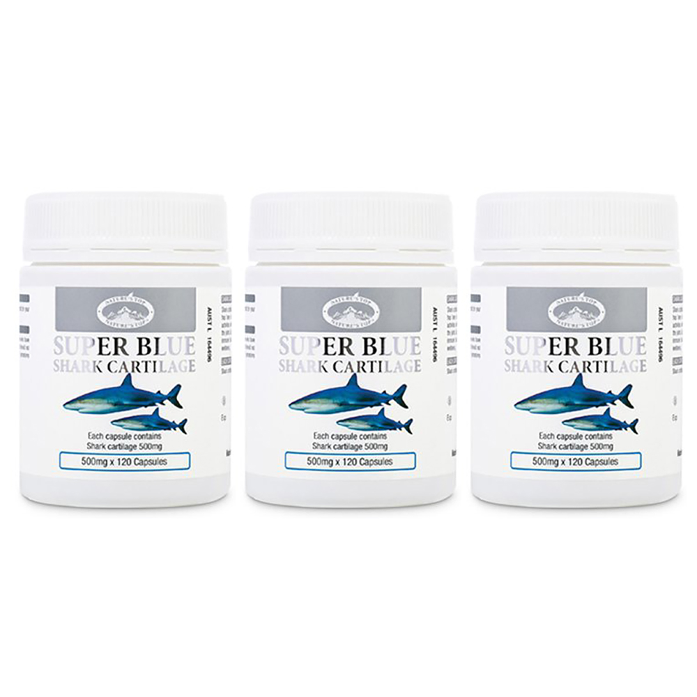 호주 네이쳐스탑 슈퍼 블루 청상어연골 캡슐 500mg 120정 3팩