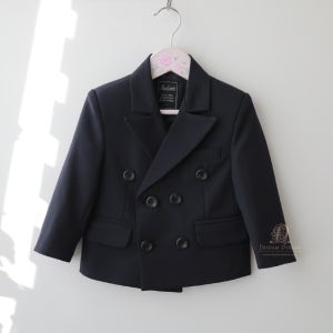 더블 솔리드 곤색 자켓 단품 아동 여아 남아 주니어 유아 돌 정장 스쿨룩 단품