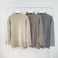 wool 캐시미어 반목니트 (3color)