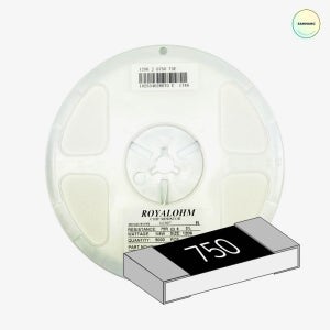 삼항 SMD 칩저항 1206 (3216) 1/4W 5%(J급) 75옴 1릴 5000개
