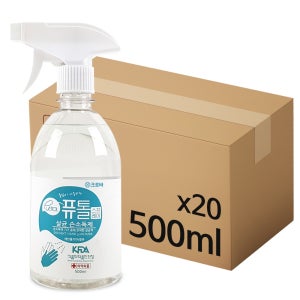 크로바 퓨톨 뿌리는 손소독제 살균소독제 500ml x 20