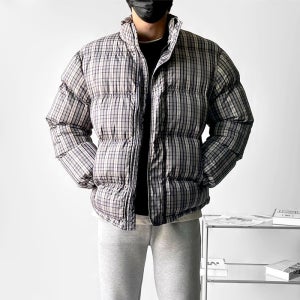 미니멀체크 남자숏패딩 - 2color