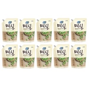 라이온 참그린 매실 청정 설거지세제 1kg 10개 리필 매실성분함유 친환경 1종 주방세제