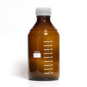 (박스 15개) 유리병 갈색 메디아병 1L 우유병 눈금 밀폐 주스병 더치커피병