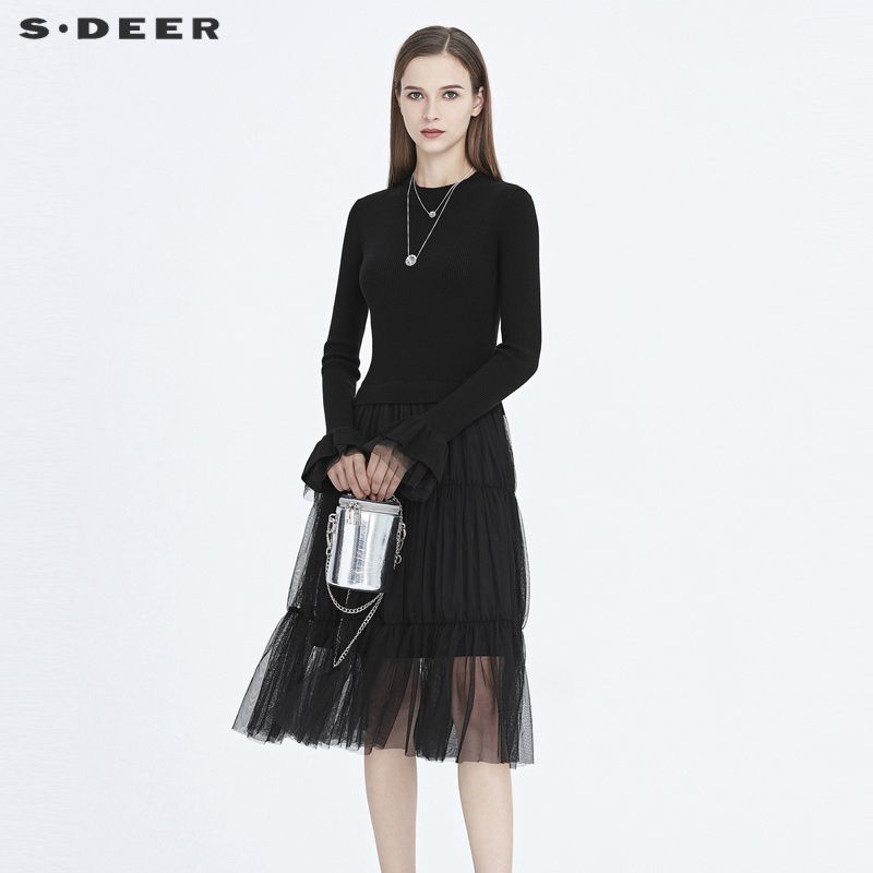 긴팔 데이트 데이트룩 청담 예쁜 강남 여성 골지 니트 원피스 오피스룩 봄 특가