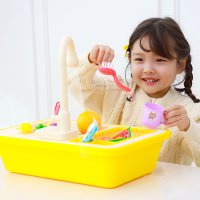 뽀득뽀득 싱크대 장난감 주방놀이 유아 어린이 아기 소꿉 역할 놀이 세트
