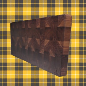 comma 엔드그레인도마 원목 플레이팅 나무도마 월넛