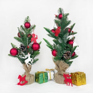 크리스마스 미니 트리 소형 성탄절 겨울 장식 2size