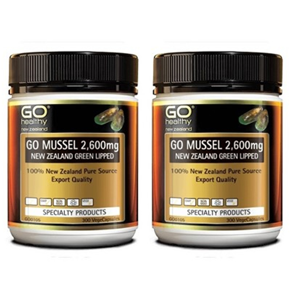 <b>Go Healthy</b> Mussel <b>고헬씨</b> 초록입홍합 2600mg 300캡슐 2팩 뉴질랜드