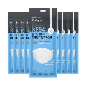 베이직 KF94 100매 10매입 대형 황사 미세먼지 방역 국내생산 3D 입체 보건용 마스크