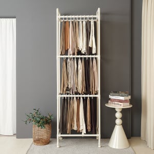 철제 이동식 바지걸이 행거 3단 카트형 트롤리