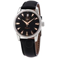 LONGINES L1.611.4.52.2 Conquest Heritage Automatic Black Dial Mens Watch