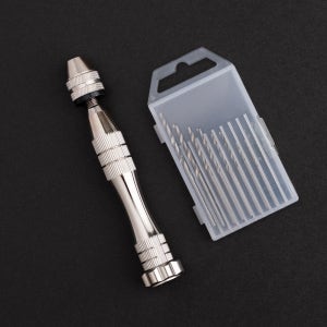 핸드드릴 드릴날10종 세트 수동 핀반이스 세트 폰케이스 레진 구멍뚫기