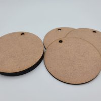 상단 타공 원형 우드데코판 MDF 2T 친환경 나무판 재단 판매 30mm - 300mm