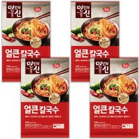 동원 면발의신 얼큰 버섯 칼국수 4팩 코스트코 옛날 얼큰이 즉석 매운 칼국수 밀키트 택배