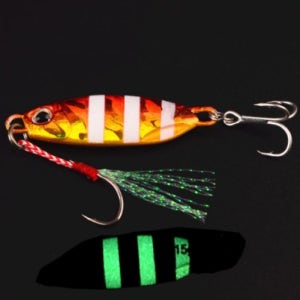 야광 어시스트훅 메탈지그 광어 삼치 어필 40g 레드