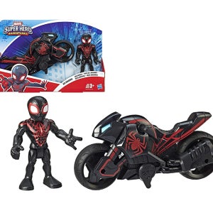 플레이스쿨 마블히어로즈 슈퍼히어로 어드벤처 웹 휠 마일즈 모랄레스 오토바이 플레이세트