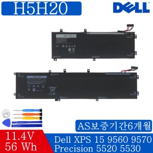 H5H20 5D91C 노트북배터리 Precision 5520 5530 5510 6GTPY