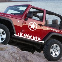 지프 스타 로고 스티커 랭글러 군인 JEEP 루비콘 사하라