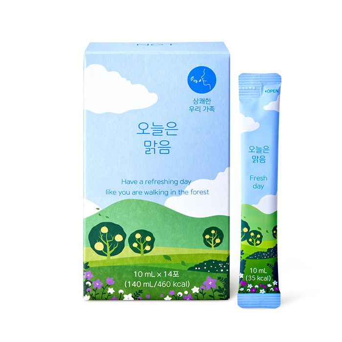 네츄럴굿띵스 오늘은 맑음 14포 1박스 어린이 아기 배 도라지 즙