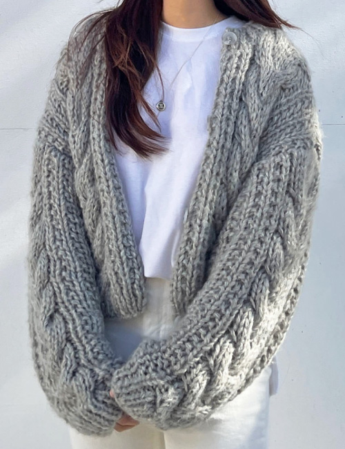 [대바늘DIY] 멜로우얀 펌킨 가디건 니트뜨기