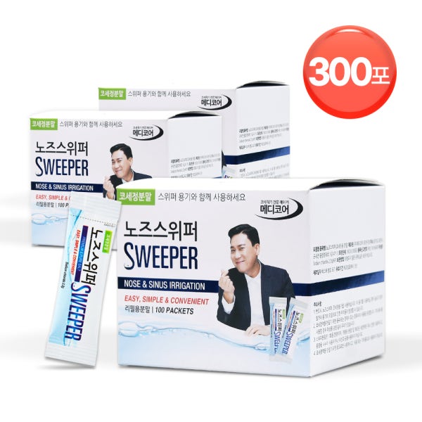 노즈스위퍼 코세정분말 (300포) / 이상민 코세척 생리식염수 소금 코청소