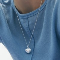 [리오더/12차][베흐트] cerise necklace (2 colors) / 925실버 무광 통통하트 목걸이
