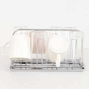 국산 물받이 컵거치대 스텐 컵걸이 건조대 8구 컵정리대 컵꽂이