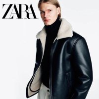 ZARA 남성 무스탕 라이더 재킷 쟈켓