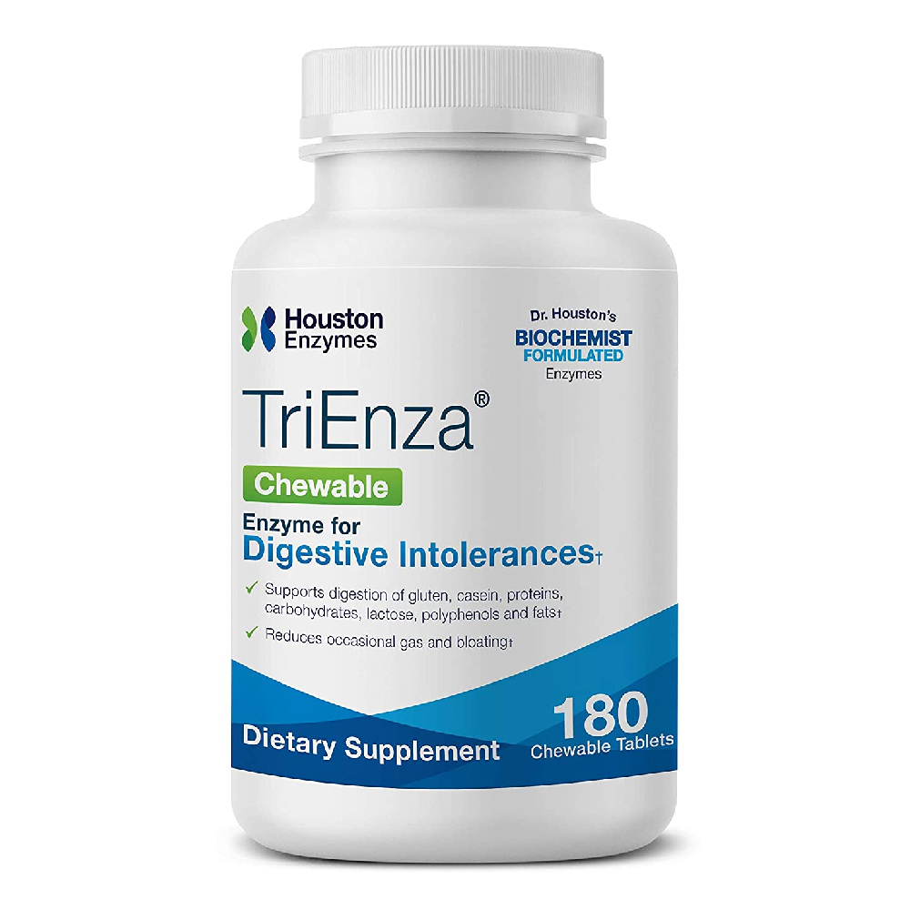 휴스턴 엔자임즈 Houston Enzymes TriEnza 소화효소 폴리페놀 펩티다제 자일라나아제 아밀라아제 프로테아제 6.0 글루코아밀라아제 락타아제 셀룰라아제 180 츄어블 정