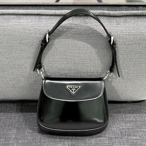 프라다 클레오 브러시드 가죽 미니 백 블랙 [1BH188 ZO6]