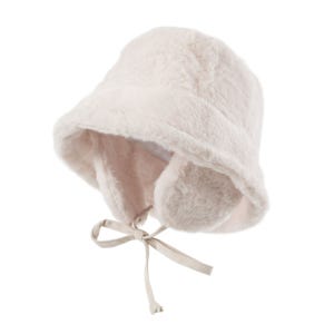 여성 골프 모자 겨울 귀마개 밍크 털 방풍 벙거지 방한 버킷햇